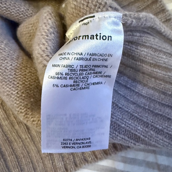 Reformation Cove Sweater, Taupe, XS - Picture 6 of 6